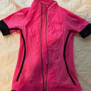 Pink Lululemon cycling Jersey